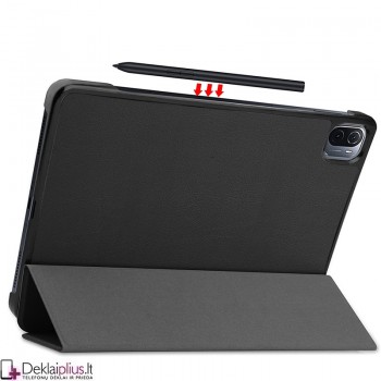 Dirbtinės odos atverčiamas dėklas - juodas (Xiaomi Mi Pad 5/Pad 5 Pro (11.0) Dirbtinės odos atverčiamas dėklas - juodas (Xiaomi Mi Pad 5/Pad 5 Pro (11.0)